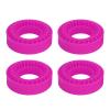 1.0inch Double Layer Hollow Silicone Tire Insert, RC Car Tire Inner Filler, for SCX24 FCX24 AX24 1/18 1/24 RC Cars, Improve Traction and Grip with Excellent Sidewall (Rose Red) view 1