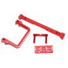 1/10 RC Car Front Bumper Anti Collision Bar, Aluminum Alloy RC Front Bumper for SCX10 90046 90047, High Detail Simulation Winch Base with Anodizing Treatment, Durable Protection fo (Red) view 2