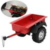 Aluminum Alloy RC Trailer Car, Highly Simulation Model Vehicle with Metal Plate Spring Suspension, Durable Rubber Tires for SCX10 90046 TRX6 Redcat 1/10 RC Cars (Red) view 2