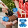 Yoyo Ball Unresponsive, Aluminum Alloy Yoyo Toy, Advanced Yoyo with 3 Strings and Glove, Premium Stability Yoyo for Tricks Training, Shock Metal Yoyo for Kids and Adults (Blue) view 3