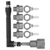 12mm to 17mm Wheel Hex Hub Conversion Adapter Socket Spanner Set, Aluminum Alloy RC Car Hex Adapters, High Accuracy 1/10 1/8 RC Car Accessories with Steel Wrench for and Ma (Ti Color) view 2