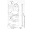 1/2/3/4/5/6 Tier Display Cabinets with Doors, Wooden Bookcase, Figures Collectibles Toy Organizer Shelf/Showcase, Home Living Room Playroom Bedroom Display Case(Brown,(L x W view 2