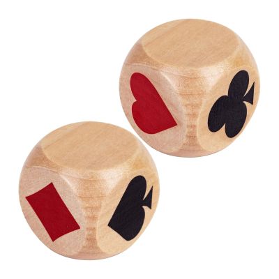 Aqfds 2Pcs Double Trumps Marker Dices Euchre Indicators Wooden Cubes Dices Tool Great for Bridge Card Comfortable Grip