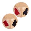 Aqfds 2Pcs Double Trumps Marker Dices Euchre Indicators Wooden Cubes Dices Tool Great for Bridge Card Comfortable Grip view 1