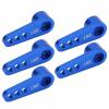 5Pcs 25T Servo Horns, Aluminum Alloy Steering Servo Arms, High Performance RC Servo Accessories, Durable Anodized Blue Servo Arms for 02073 996R MG946R E9001, Lightweight Upgrade P view 1