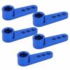 5Pcs 25T Servo Horns, Aluminum Alloy Steering Servo Arms, High Performance RC Servo Accessories, Durable Anodized Blue Servo Arms for 02073 996R MG946R E9001, Lightweight Upgrade P view 3