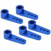 5Pcs 25T Servo Horns, Aluminum Alloy Steering Servo Arms, High Performance RC Servo Accessories, Durable Anodized Blue Servo Arms for 02073 996R MG946R E9001, Lightweight Upgrade P view 4