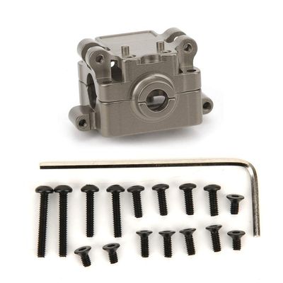 Aluminum Alloy RC Gear Box, Upgrade Parts for WL 1/28 K969 K989 P929 Car, High Precision Gearbox with Lightweight Design, Durable Replacement Gear Box for RC Car Accessories (Titanium Color K989-24T)