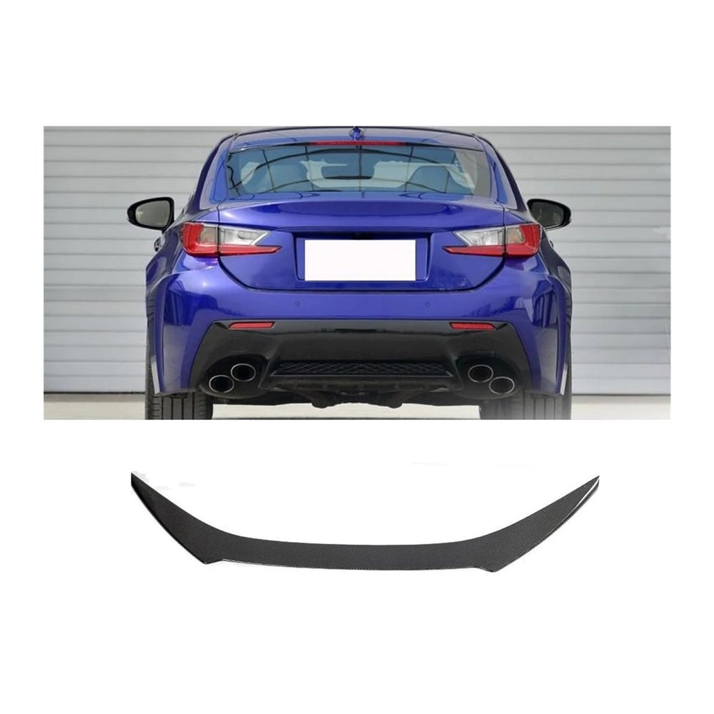 Carbon Fiber Car Rear Trunk Racing Spoiler Compatible For Lexus RCF RC F 2015-2018 Auto Car Rear Trunk Lid Spoiler Wing Car Exterior Trim