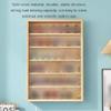 3/4/5/6 Tiers Display Cabinets with Acrylic Door, Figures Display Case, Collectibles Organizer, Wooden Storage Protection Showcase for Home Bedroom Office, Wall-Mounted(Wood view 3