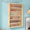 3/4/5/6 Tiers Display Cabinets with Acrylic Door, Figures Display Case, Collectibles Organizer, Wooden Storage Protection Showcase for Home Bedroom Office, Wall-Mounted(Wood view 4