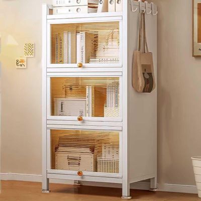 Acrylic Display Cabinet with Flip Up Door for Living Room Bedroom Home Glass Display Case for Figures and Collectibles Transparent Showcase Stand 80 * 38 * 113cm