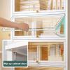 Acrylic Display Cabinet with Flip Up Door for Living Room Bedroom Home Glass Display Case for Figures and Collectibles Transparent Showcase Stand 80 * 38 * 113cm view 3