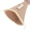 ARTIBETTER Birthday Party Hats Cone-shaped Felt Beanie with Pom Poms for Boys, 2pcs Brown Felt Party Caps for Birthday Celebrations and Dress-up Accessories view 3