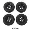 4pcs 1.9in RC Wheel Rims Tires Set, Universal RC Crawler Wheel Rims Rubber Tires, Enhanced Traction for 1/10 RC Crawler Car, Compatible with Axial HSP Redcat HPI, High Shock Absorp view 1