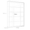 4/5/6/7 Tiers Display Cabinets, Figures Display Case, Wall-Mounted Showcase with Glass Door, Living Room Bedroom Ornaments Storage Shelves, Collectibles Organizer(White,(L x view 2