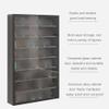 4/5/6/7 Tiers Display Cabinets, Figures Display Case, Wall-Mounted Showcase with Glass Door, Living Room Bedroom Ornaments Storage Shelves, Collectibles Organizer(White,(L x view 4