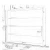 3/4/5/6/7/8 Tiers Display Cabinets, Figures Collection Display Case with Acrylic Door, Wall-Mounted Display Shelf Unit Organizer, Home Office Bedroom Ornaments Showcase((L x view 2