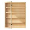 3/4/5/6/7/8 Layer Wooden Display Cabinets, Collectibles Organizer, Toy Curio Figures Display Case, Wall-Mounted Storage Shelf for Home Living Room Bedroom Office Playroom((L view 1