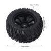 4pcs 12mm Hex 1/10 RC Truck Wheels and Tires Set, Y Shape Texture Rubber Tires for Axial HSP Redcat HPI, High Grip Off - Road RC Car Tires with Plastic Wheels, Durable for Rough Te view 4
