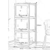 1-5 Tiers Display Cabinets, Figures Collection Display Case with Acrylic Door, Floor Standing Clear Showcase for Home Living Room Office Bedroom, Storage Organizer Ornaments view 2