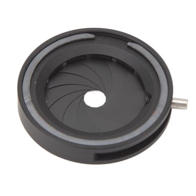 Adjustable Iris Aperture Diaphragm 1.2 to 18mm, Lens Diaphragm Adapter, 12 Blades Aluminium Alloy Manual Control Iris for Camera Microscope Photography, with Durable Design for Pre