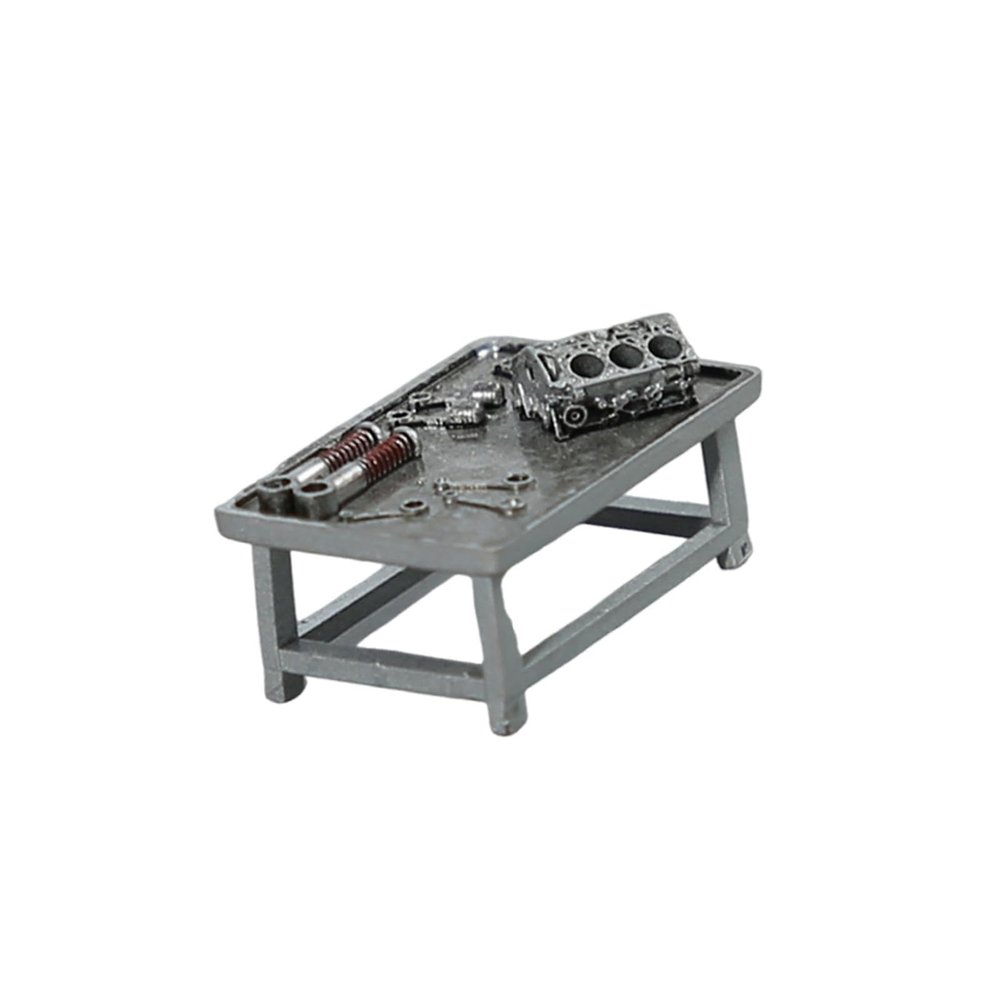 harayaa Miniature Garage Model 1 64 Scale Accessories Micro Scene Simulation Auto Repair Workbench PP Material Suitable for Model Building Hobby Workshop