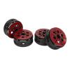 4 Pcs 1.9 Inch RC Car Wheel Rims, Carbon Fiber Lightweight Wheels for 1/10 Remote Control Vehicle, Beadlock Design with Aluminum Alloy Rear Cover, Compatible with SCX10 and RR10 Mo (Red) view 4