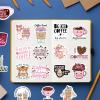 100Pcs Funny Cartoon Coffee Stickers Coffee Quote Lovers Decals Funny Meme Silly Coffees Sticker for Water Bottle Laptop Luggage Skateboard Snowboard for Party Favors Decoration (Coffee) view 3