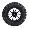 4pcs 12mm Hex 1/10 RC Truck Wheels and Tires Set, Y Shape Texture Rubber Tires for Axial for Hsp for Redcat for Hpi, High Abrasion Resistance RC Car Tires for Rough Terrain Driving view 2