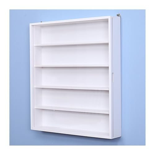 4/5/6/7 Layer Wall-Mounted Display Case, Figures Storage Cabinet for Living Room Bedroom Office, Collectibles Toys Models Showcase with Acrylic Doors((L x W x H) 50x8.5x55CM