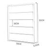 4/5/6/7 Layer Wall-Mounted Display Case, Figures Storage Cabinet for Living Room Bedroom Office, Collectibles Toys Models Showcase with Acrylic Doors((L x W x H) 50x8.5x55CM view 3
