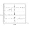 3/4/5/6/7 Tiers Display Cabinets with Glass Door, Figures Display Case, Collectibles Organizer, Wall Shelf Showcase, Home Office Playroom Bedroom Storage Shelves(White,(L x view 4