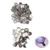 Pin Back Button Parts 100 Sets Sturdy Metal Plastic Rustproof Smoothing Round Badge Button Making Supplies for DIY Craft Projects and Personalized Gifts (37MM) view 1