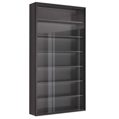 5/6/7/8/9/10/12 Layer Wall Display Shelf Unit Cabinet, Figures Collection Models Display Case with Doors, Home Office Ornaments Storage Shelves, Showcase((L x W x H) 40x12.5