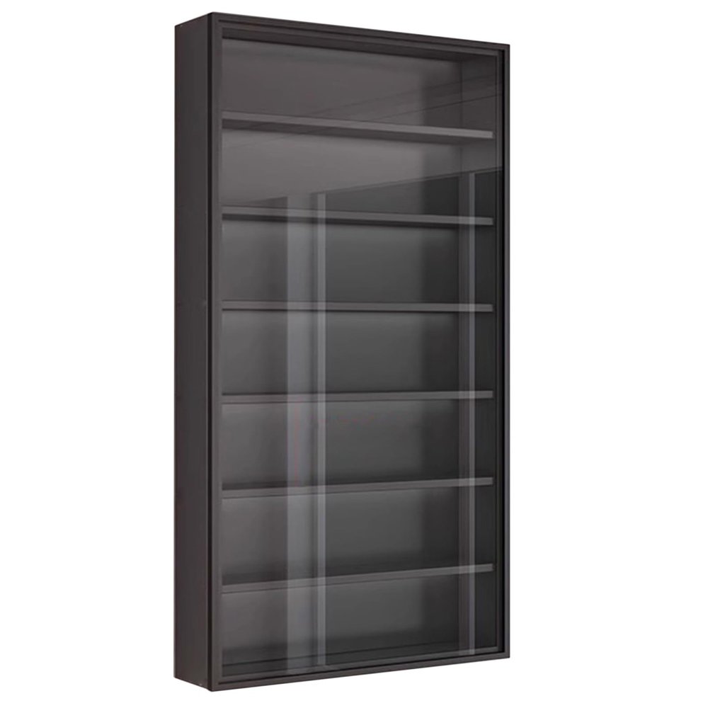 5/6/7/8/9/10/12 Layer Wall Display Shelf Unit Cabinet, Figures Collection Models Display Case with Doors, Home Office Ornaments Storage Shelves, Showcase((L x W x H) 40x12.5