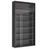 5/6/7/8/9/10/12 Layer Wall Display Shelf Unit Cabinet, Figures Collection Models Display Case with Doors, Home Office Ornaments Storage Shelves, Showcase((L x W x H) 40x12.5 view 1
