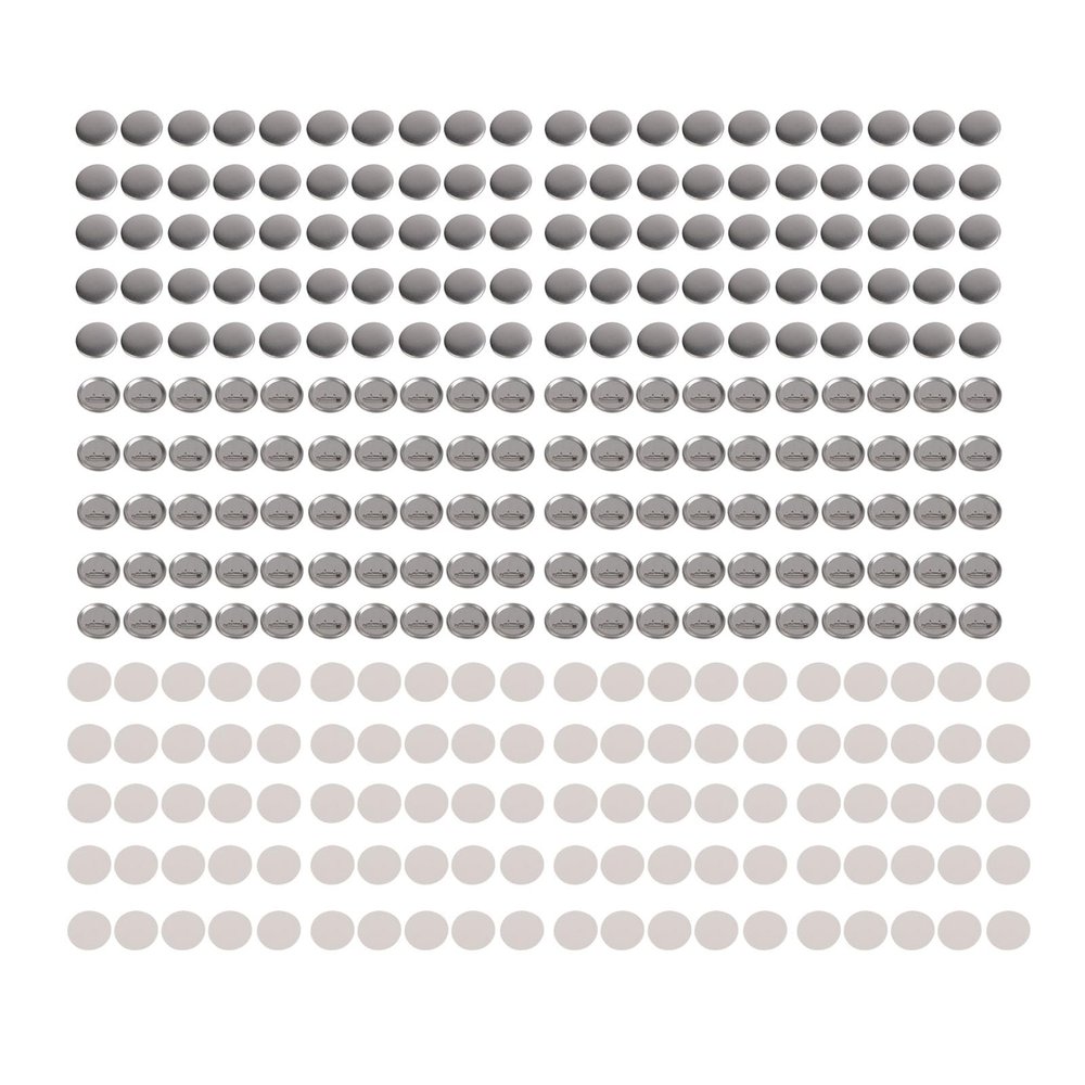 Empty Delivery Round Badge Pin Kit Premium Metal Button Badge Making Set for DIY Crafts and Creative Gifts 100 Sets Tinplate Material (75MM)