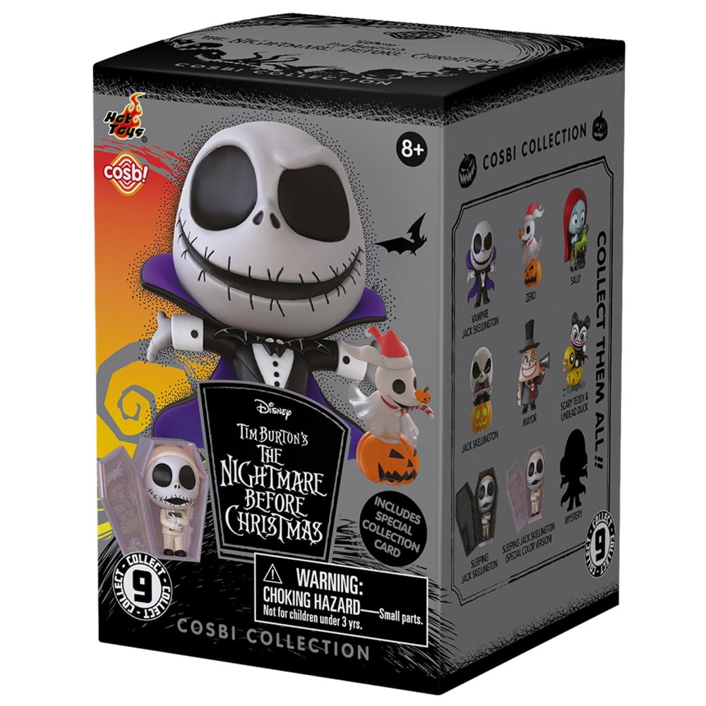 YuMe The Nightmare Before Christmas Blind Box Collectible Mini Figure | Cosbi Collection Series 2 | Official Tim Burton Disney Merchandise | Kids, Adult, Movie Surprise Toy Gift | Case of 8