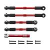 RC linkage For ARRMA 1/10 For GORGON 4X2 For VORTEKS 2WD FURY MEGA 550 QUAKE Metal Turnbuckles Camber Links Toe Set Linkage Upgrade Parts(Red) view 1
