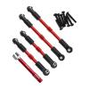 RC linkage For ARRMA 1/10 For GORGON 4X2 For VORTEKS 2WD FURY MEGA 550 QUAKE Metal Turnbuckles Camber Links Toe Set Linkage Upgrade Parts(Red) view 2