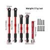 RC linkage For ARRMA 1/10 For GORGON 4X2 For VORTEKS 2WD FURY MEGA 550 QUAKE Metal Turnbuckles Camber Links Toe Set Linkage Upgrade Parts(Red) view 3