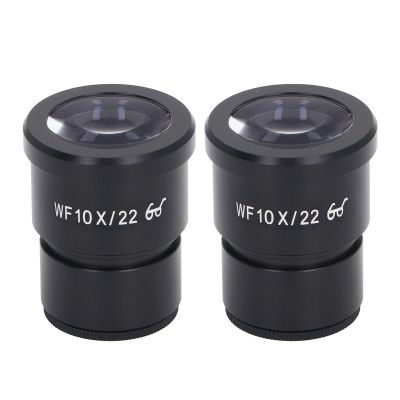 2Pcs Microscope Eyepiece 10X, Wide Angle Biological Eyepiece, Aluminum Alloy Universal Eyepiece with 30mm Mounting Size, High Eye Point Wide Field Eyepiece for Microscopes