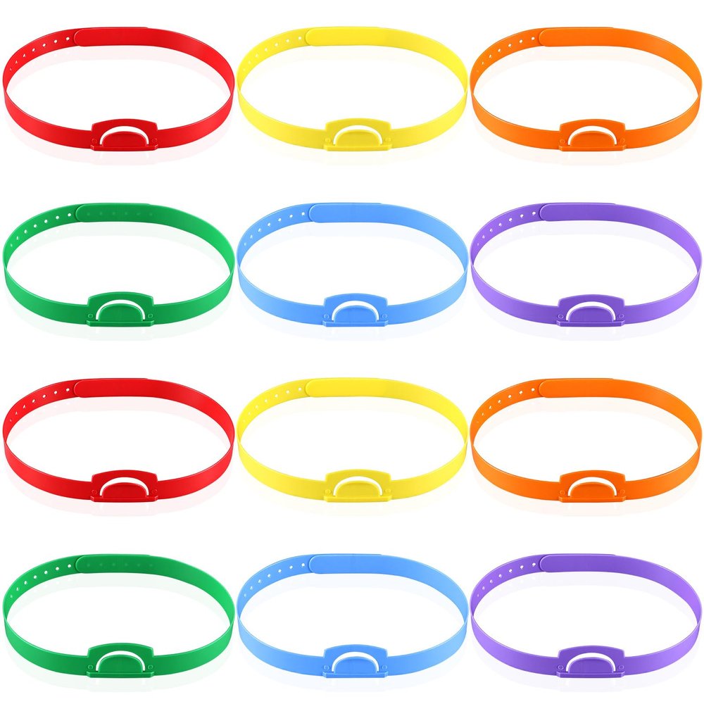 12 Pcs Headbands Game - Guess Who Game Headbands - Adjustable Size Can Insert Card Headband for Family Game Interactive Party Activities (Colors)
