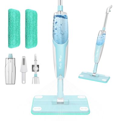 Bluocean 30in Kids Spray Mop, Toddler Cleaning Toy Mop, Blue