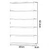 2/3/4/5 Tier Wall Display Shelf, Collectibles Display Cabinets, Figures Display Case with Clear Door, Models Toys Storage and Displays for Home Office Playroom Bedroom(40x8x view 2