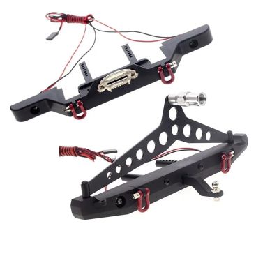 RC Car Toys For TRX-4 For Defender For Axial For SCX10 For SCX10 Iii 90046 AX103007 1/10 RC Part Metal Front Rear Bumper RC Crawler(1set)