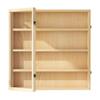 3/4/5/6/7/8 Layer Wooden Display Cabinets, Collectibles Organizer, Toy Curio Figures Display Case, Wall-Mounted Storage Shelf for Home Living Room Bedroom Office Playroom((L view 1