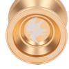 Aluminum Alloy YoYo Ball, Professional Unresponsive YoYo, Golden Metal YoYo with 3pcs Replacement String, Smooth Sandblasted Finish for Advanced Tricks and Exercise Coordination view 3