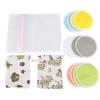 12pcs Colourful Nursing Pads, Breastfeeding Pads with Laundry Bag, Super Absorbent Washable Leakproof Soft Bamboo Fiber Nipple Pad for Leaking Milk, Includes 2 Storage Bags view 1